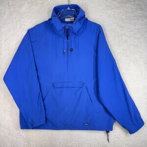 Woolrich Anorak Pullover Navy Blue XL Unisex Packable 1/2” Zip Jacket Windbraker